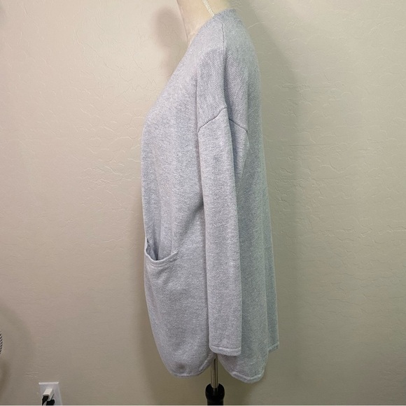 Banana Republic Gray Soft Knit Open Front Lagenlook Cardigan Sweater Size S - Picture 4 of 8